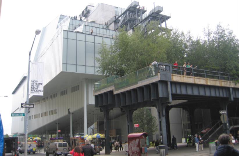 THE WHITNEY MUSEUM and the High Line in downtown Manhattan. (photo credit: BEN G. FRANK)