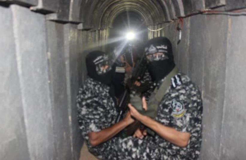 Hamas shows new tunnels built in Gaza (photo credit: ARAB MEDIA)