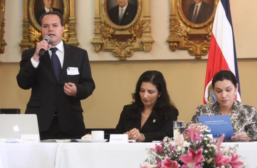 The launch of the Israel Allies Caucus in the parliament of Costa Rica (photo credit: ISRAEL ALLIES FOUNDATION)