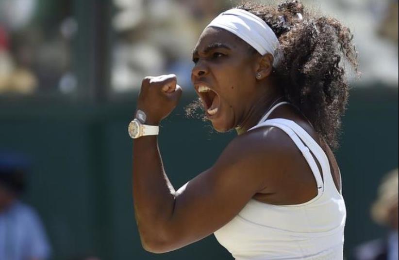 Serena Williams, July 11, 2015, Wimbledon (photo credit: REUTERS)