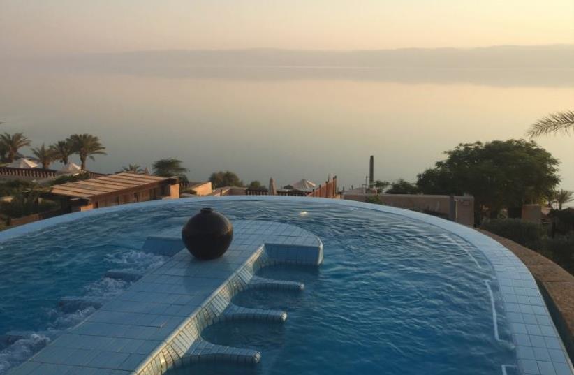 A VIEW of the Dead Sea from the Zara Spa pool (photo credit: SETH J. FRANTZMAN)
