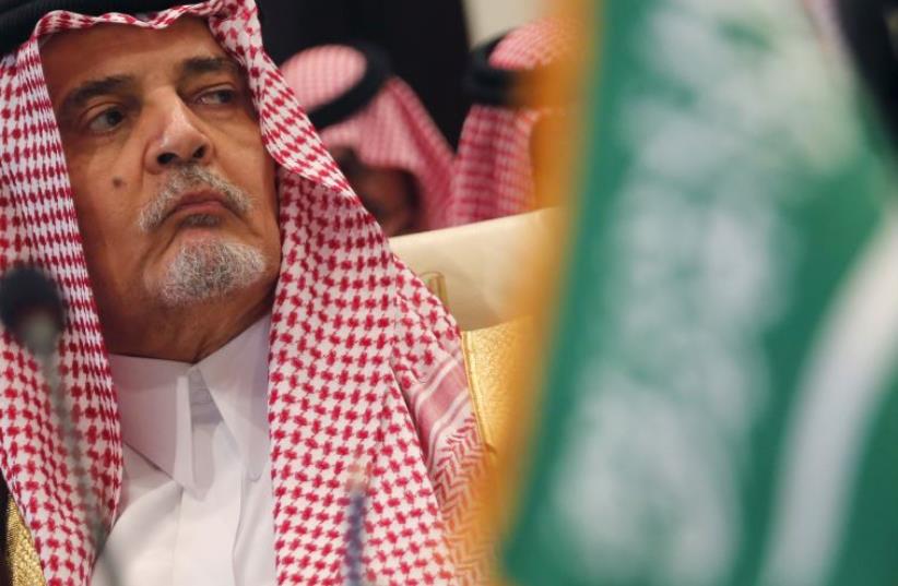 Saudi Arabia's Foreign Minister Prince Saud al-Faisal attends the foreign ministers of the Arab League meeting ahead of the Arab Summit in Sharm el-Sheikh (photo credit: REUTERS)