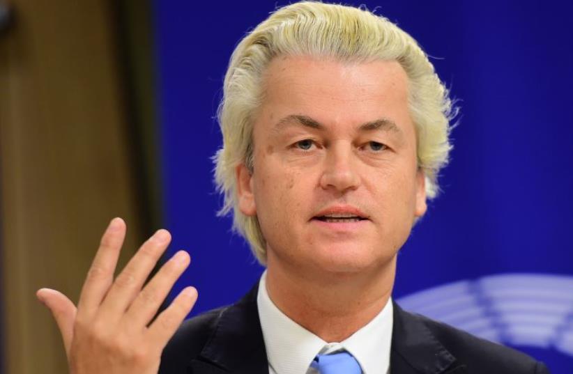 Geert Wilders (photo credit: EMMANUEL DUNAND / AFP)