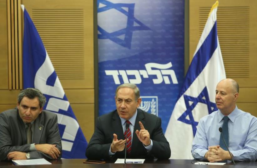 Netanyahu speaks at Likud faction meeting (photo credit: MARC ISRAEL SELLEM/THE JERUSALEM POST)