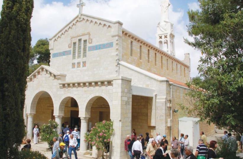 The Notre Dame Church of Kiryat Ye’arim (photo credit: WWW.GOISRAEL.COM)
