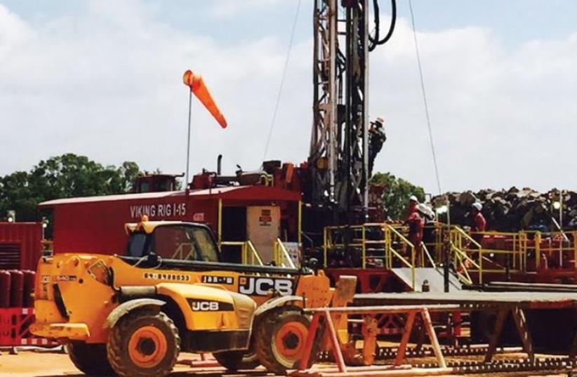 Equipment for drilling test wells, in the Golan (photo credit: Courtesy)