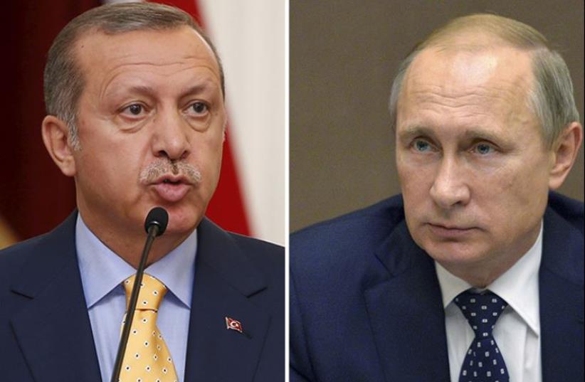 Putin and Erdogan (photo credit: REUTERS)