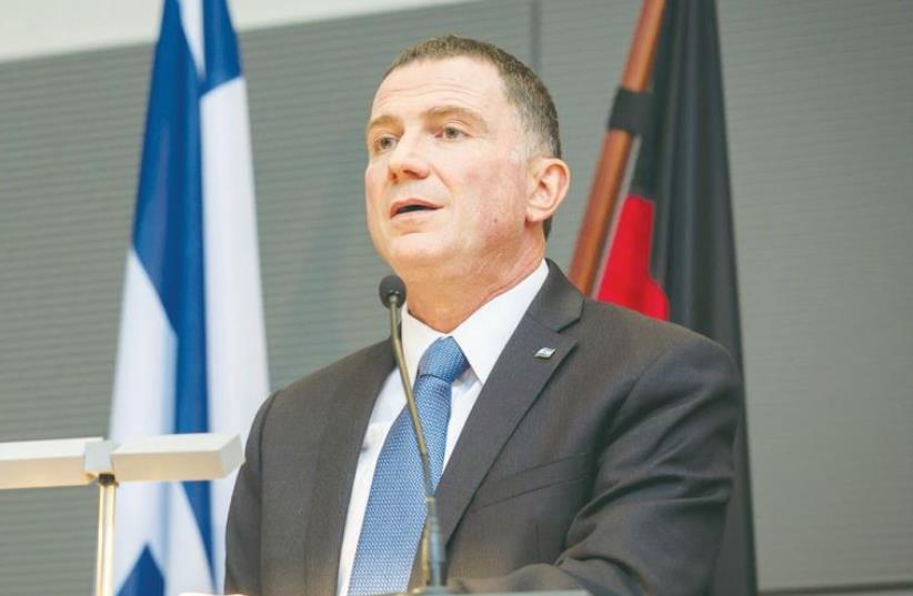 KNESSET SPEAKER Yuli Edelstein addresses the Bundestag’s Foreign Affairs and Defense Committee (photo credit: BOAZ ARAD)