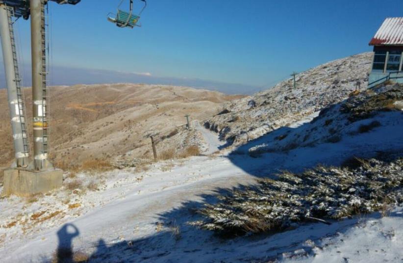 Mount Hermon covered in snow (photo credit: Courtesy)
