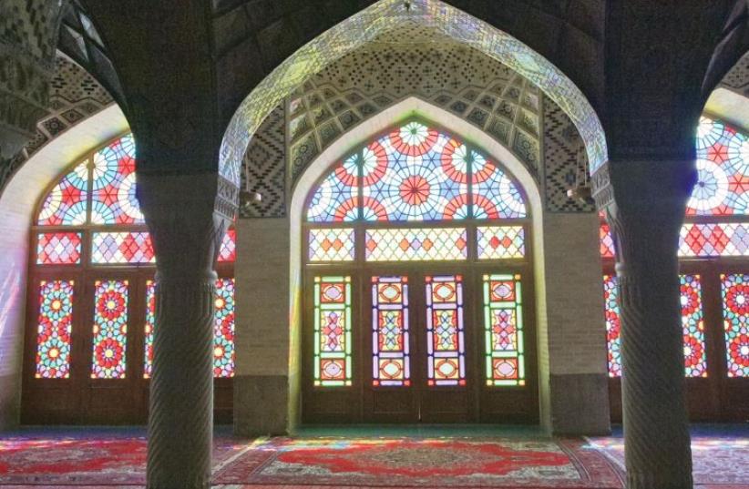 THE PINK Mosque is triumph of decorative religious art in stone, plaster, tile, stained glass, wood and textile, in Shiraz. (photo credit: PAUL ROSS)