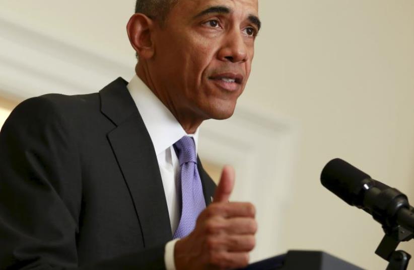 US President Barack Obama delivers a statement  (photo credit: REUTERS)