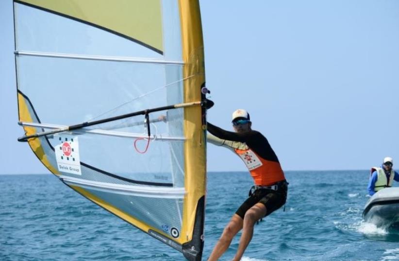 Israeli windsurfer Nimrod Mashiah (photo credit: AMIT SHISEL/ISA)