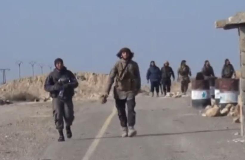 Footage of ISIS advance in Deir al-Zor (photo credit: screenshot)