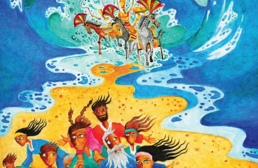 Illustration by Darius Gilmont, from the German-language ‘Torah for Children,’ published by Ariella Books, Berlin (photo credit: WWW.DARIUS-ART.COM/WWW.ARIELLA-VERLAG.DE)