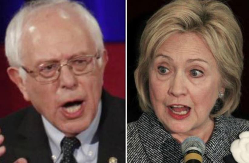 Bernie Sanders versus Hillary Clinton (photo credit: REUTERS)
