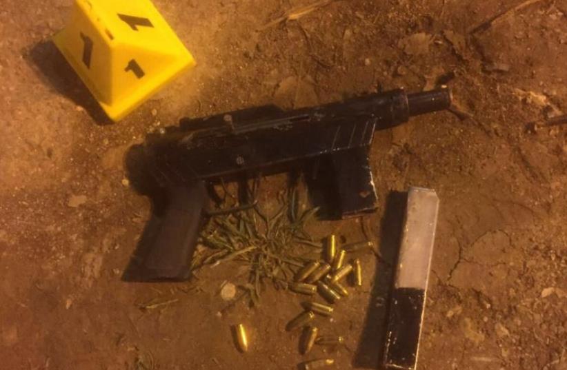 One of the automatic weapons used by terrorists in the attack at Damascus Gate on Sunday night (photo credit: COURTESY ISRAEL POLICE)