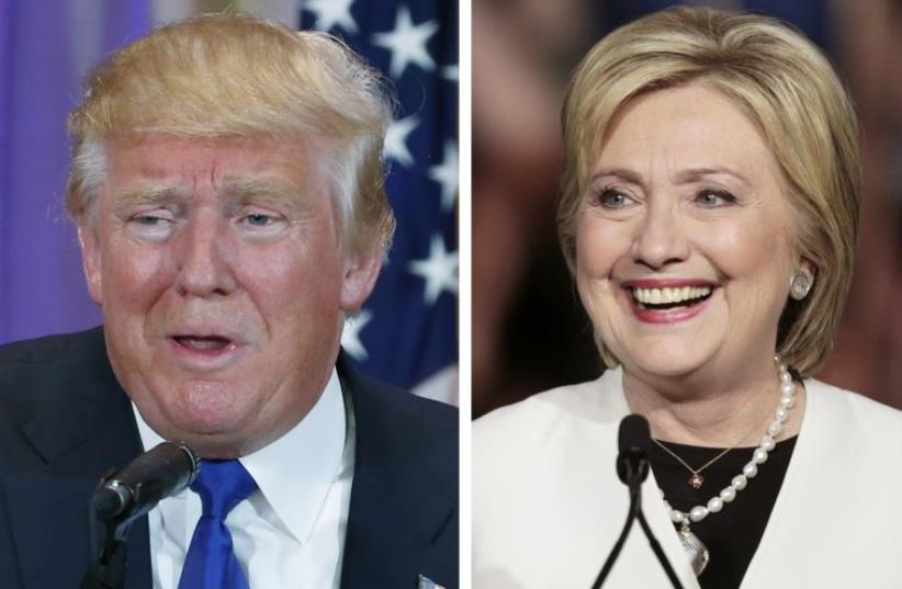 US presidential candidate Donald Trump (L) and Democratic US presidential candidate Hillary Clinton  (photo credit: REUTERS)