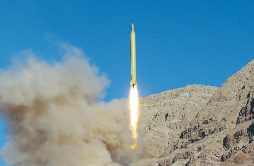 Iran launches missile from undisclosed location (photo credit: REUTERS)