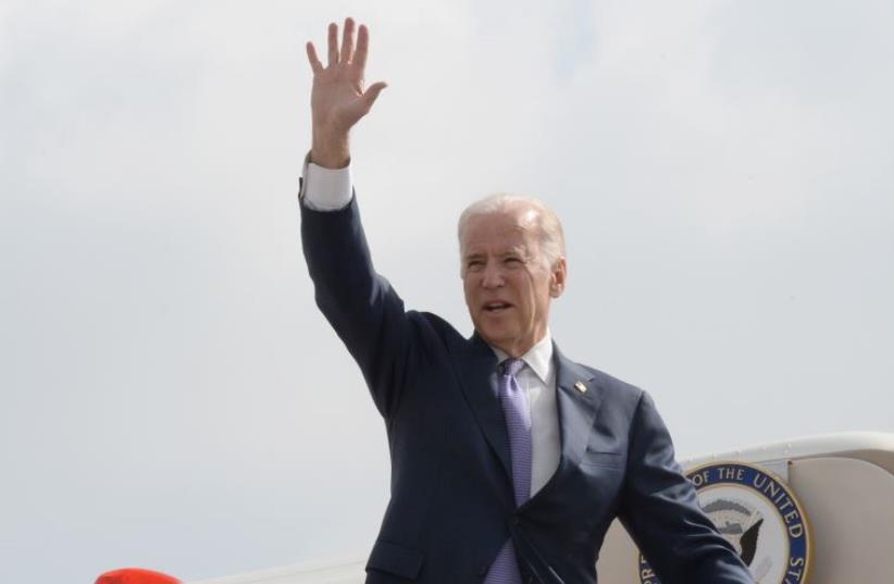 VP Joe Biden departure from Israel. March 10, 2016 (photo credit: MATTY STERN, US EMBASSY TEL AVIV)