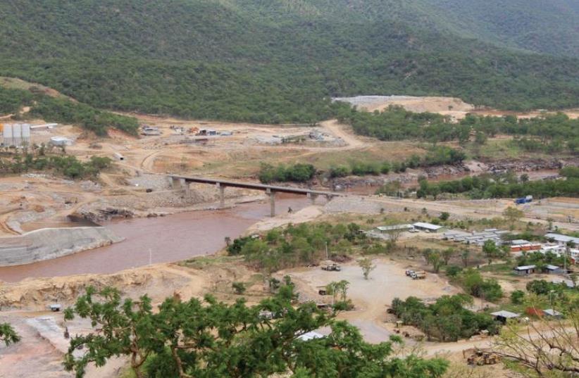 ETHIOPIA’S GREAT Renaissance Dam is constructed in Guba Woreda, some 40 km (25 miles) from Ethiopia’s border with Sudan in 2013. (photo credit: REUTERS)