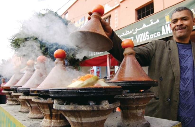 CHICKEN TAJINE is a very popular dish on the streets of Morocco. (photo credit: Wikimedia Commons)