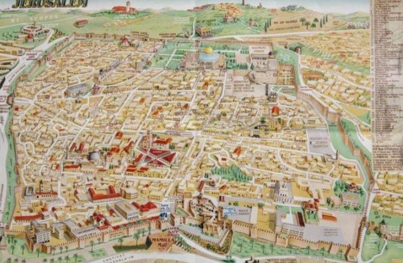 old city jerusalem map Tourism Ministry Defends Map Of Jerusalem S Old City Omitting Arab old city jerusalem map