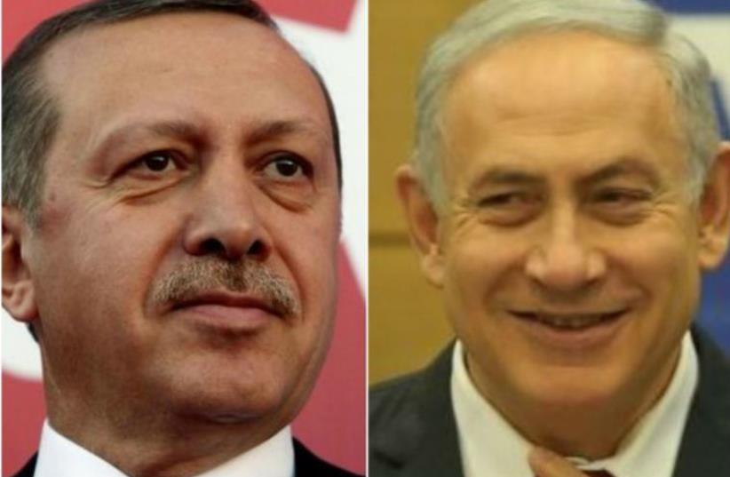 Erdogan and Netanyahu (photo credit: REUTERS)