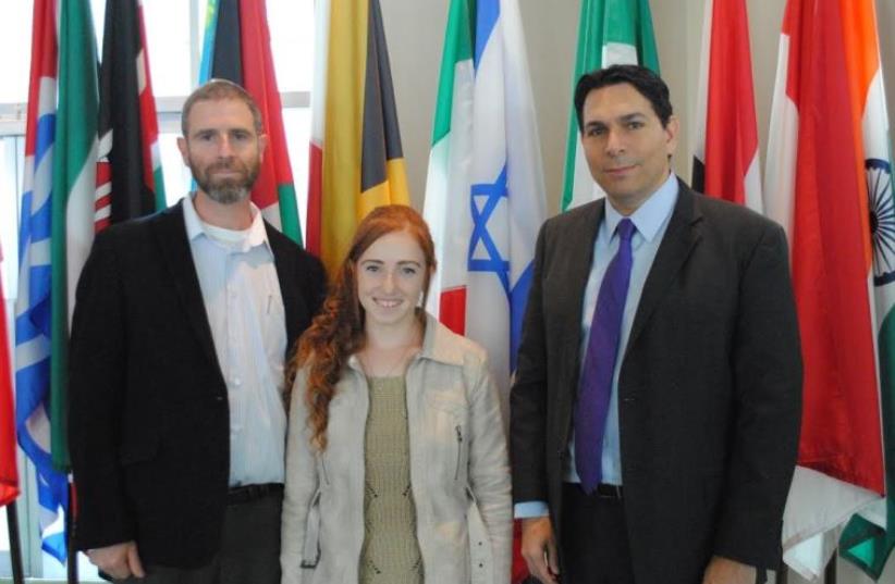 The Meir family and Ambassador Danon at the UN (photo credit: Courtesy)