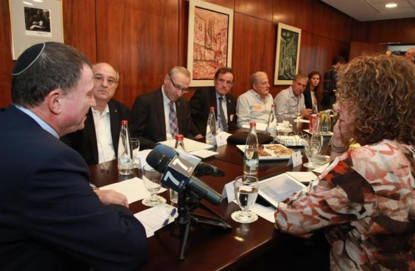 University presidents meet with Knesset Speaker Yuli Edelstein in his office (photo credit: KNESSET)
