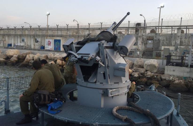 The 12-man crew of the Israel Shipyards built-Shaldag boat often live aboard their ship for up to four days while on patrol. (photo credit: SETH J. FRANTZMAN)