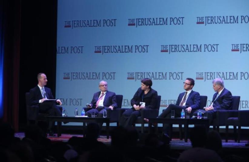 Jerusalem Post Conference panel on the Israeli economy. (photo credit: MARC ISRAEL SELLEM)
