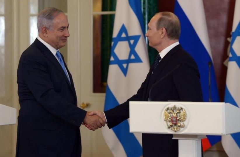 Prime Minister Benjamin Netanyahu and Russian President Vladimir Putin (photo credit: GPO)