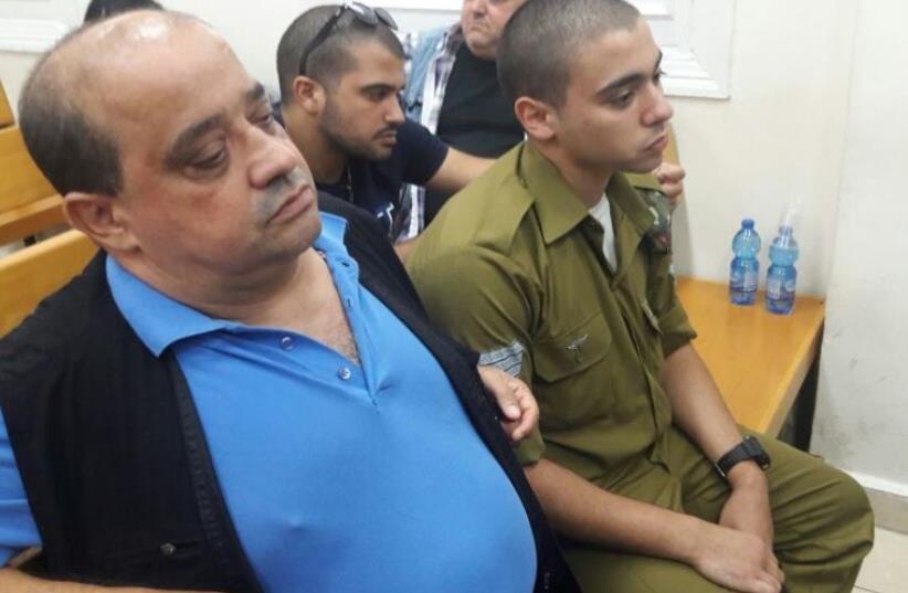 Trial of IDF Sgt. Elor Azaria, July 6, 2016 (photo credit: YONAH JEREMY BOB)