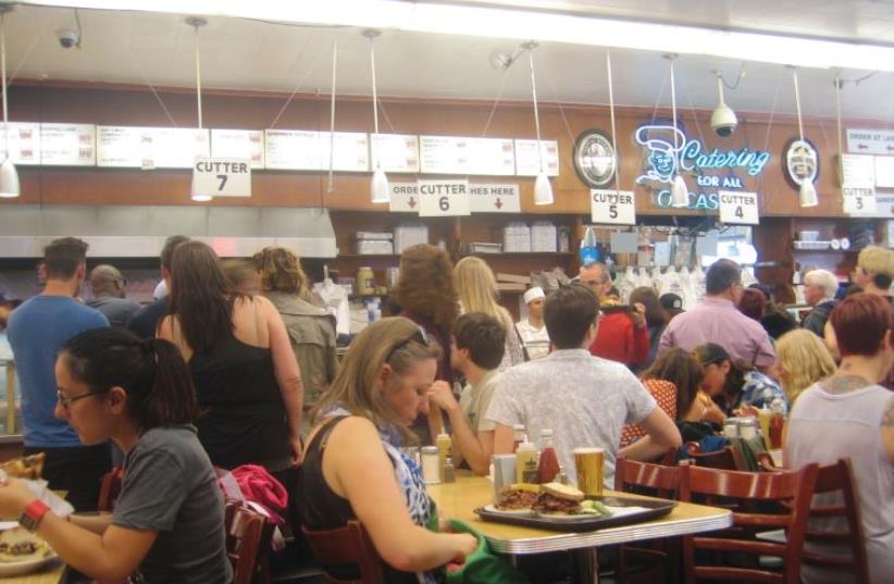 AFICIONADOS OF JEWISH deli food head to Katz’s Delicatessen, on East Houston Street (photo credit: BEN G. FRANK)