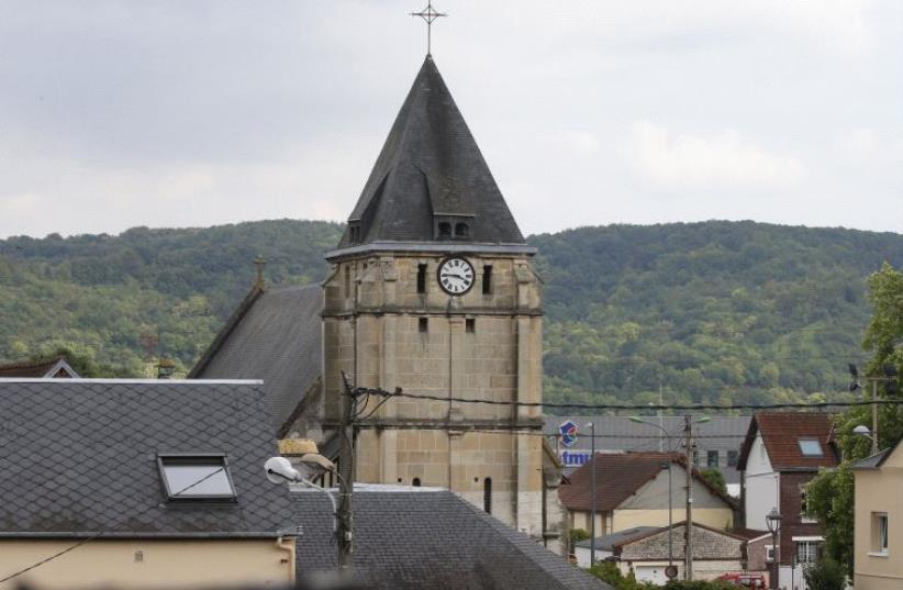 ISIS militants attack church in Normandy, France (photo credit: REUTERS)
