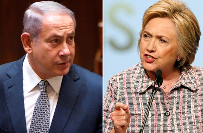 Netanyahu and Clinton (photo credit: REUTERS)