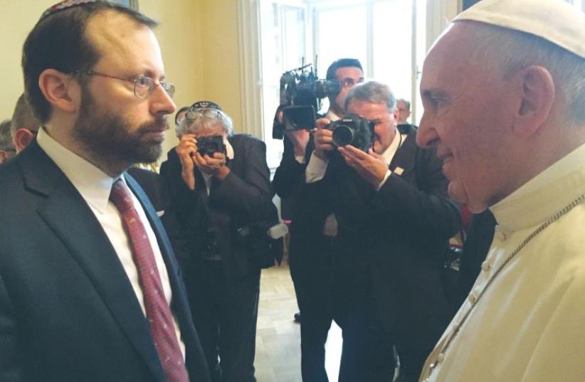 THE AUTHOR meeting Pope Francis. (photo credit: Courtesy)