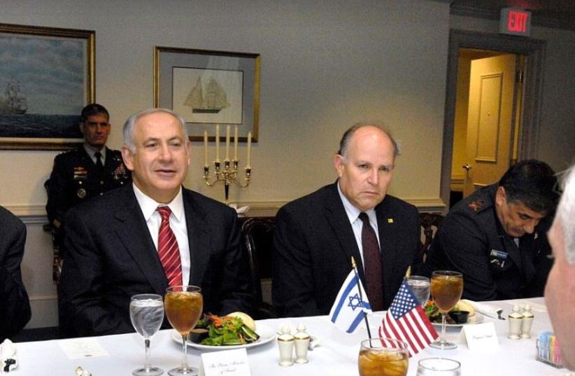 Prime Minister Benjamin Netanyahu and former National Security Council chairman Prof. Uzi Arad. (photo credit: WIKIMEDIA)