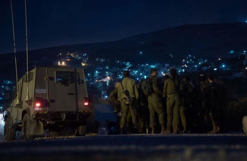 IDF forces in the West Bank. (photo credit: IDF SPOKESMAN'S OFFICE)
