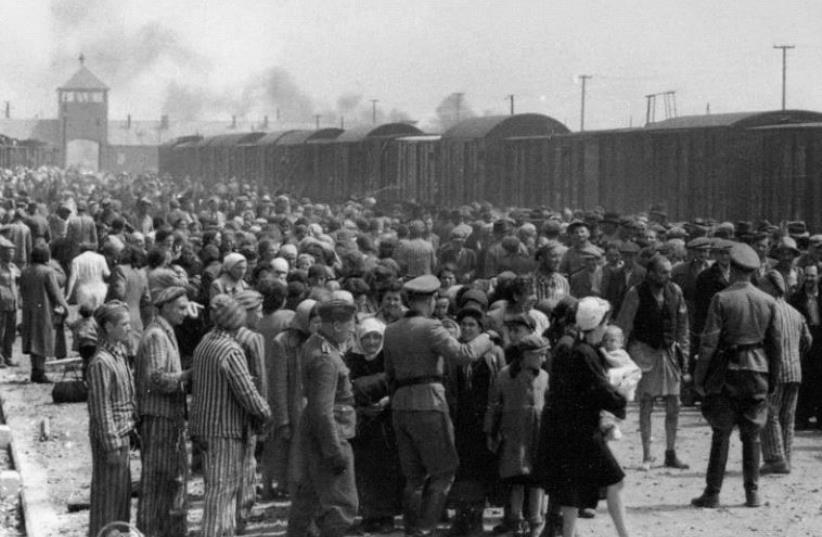Selection of Hungarian Jews on the ramp at the death camp Auschwitz-II (Birkenau) in Poland during German occupation, May/June 1944 (photo credit: WIKIMEDIA)