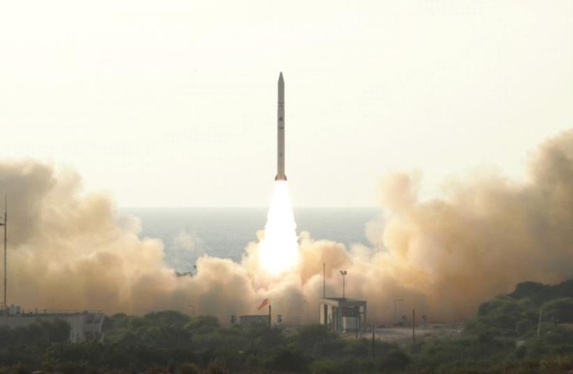 The launch of the Ofek 11 spy satellite  (photo credit: Courtesy)