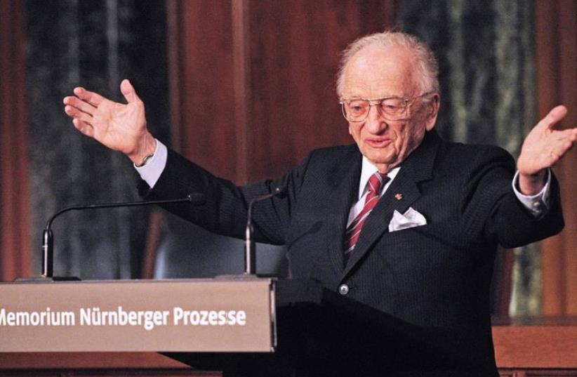 Benjamin Ferencz, now 96, is donating an annual $1 million to the US Holocaust Memorial Museum in Washington, DC (photo credit: BENJAMIN FERENCZ)
