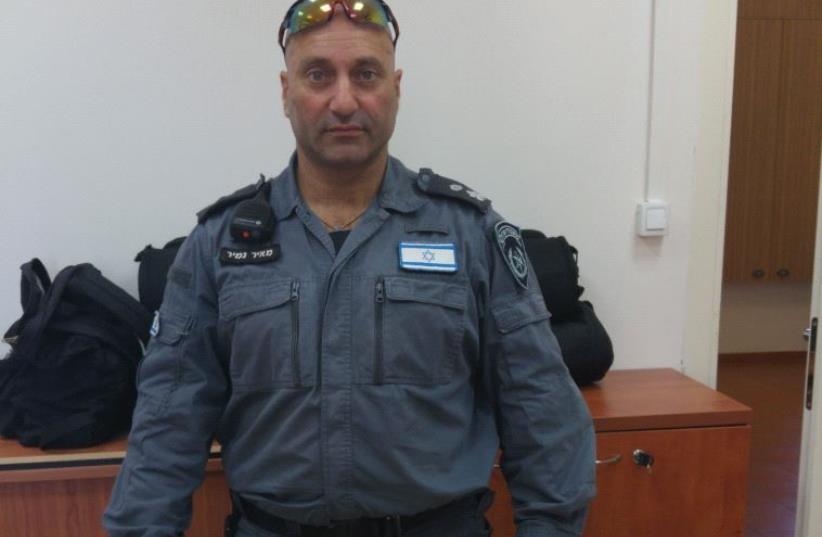 YASAM Special Patrol Unit head Meir Namir at Jerusalem’s Russian Compound Police Station Monday. (photo credit: DANIEL K. EISENBUD)