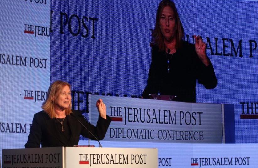 Tzipi Livni at the JPost Diplomatic Conference (photo credit: MARC ISRAEL SELLEM)