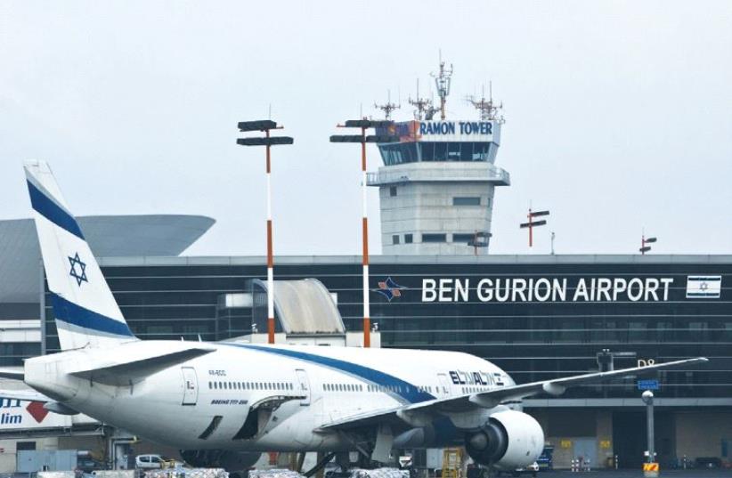 AN EL AL Boeing 777 aircraft is seen at Ben-Gurion Airport (photo credit: REUTERS)