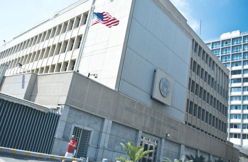 The US embassy in Tel Aviv (photo credit: REUTERS)