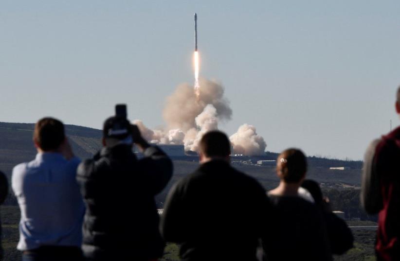 SpaceX Falcon rocket lifts off from Space Launch Complex 4E at Vandenberg Air Force Base, California, US, (photo credit: REUTERS)