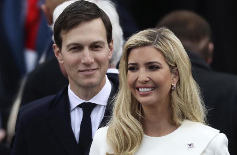 Ivanka Trump and husband Jared Kushner arrive at inauguration ceremonies swearing in Donald Trump as the 45th president of the United States. (photo credit: REUTERS)