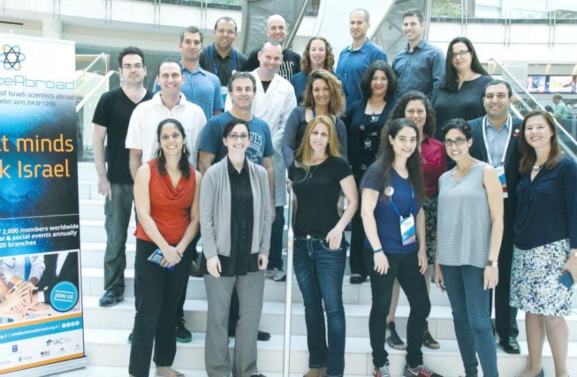 ISRAELI ACADEMICS attend a ScienceAbroad event last week (photo credit: Courtesy)