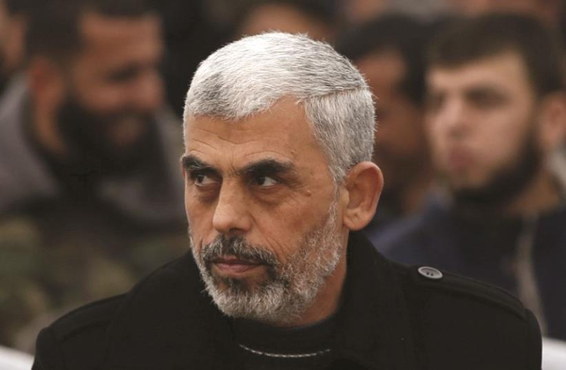 Le nouveau leader du Hamas, Yahya Sinwar (photo credit: REUTERS)